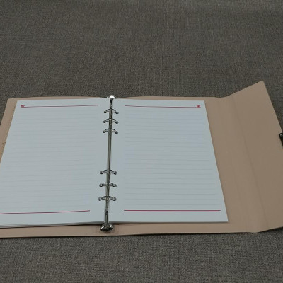 Sổ Grain Nắp Cài FAHASA 16x23cm - Nâu Nhạt