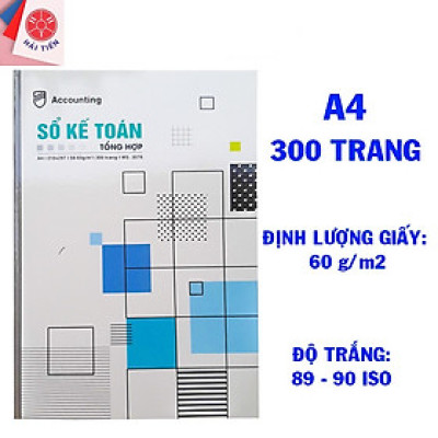 Sổ Kế toán tổng hợp 300 trang - Sổ may gáy Hải Tiến