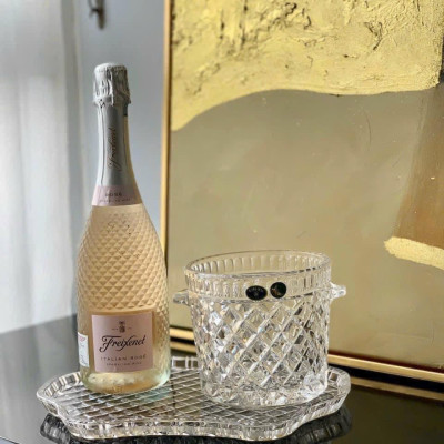 Đĩa pha lê Bohemia Diamond Cut 30.5cm Hàng chính hãng