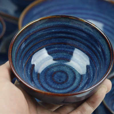 Bộ bát cơm Bát Tràng men hỏa biến cao cấp - Khử sạch kim loại nặng - 11.5cm