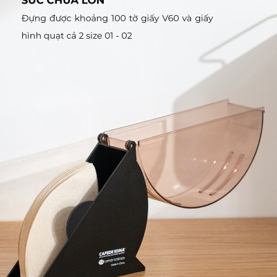 Hộp nhựa đựng giấy lọc cà phê pour over V60 CAFE DE KONA