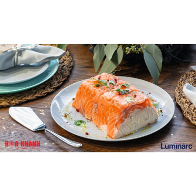 Đĩa Thủy Tinh Luminarc Diwali Granit 27cm đựng thức ăn, kháng vỡ, cường lực - Bộ 3 đĩa - P0705