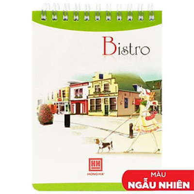 Sổ Lò Xo Ngang Bistro A6 - 200 Trang - Hồng Hà 2840 (Mẫu Màu Giao Ngẫu Nhiên)