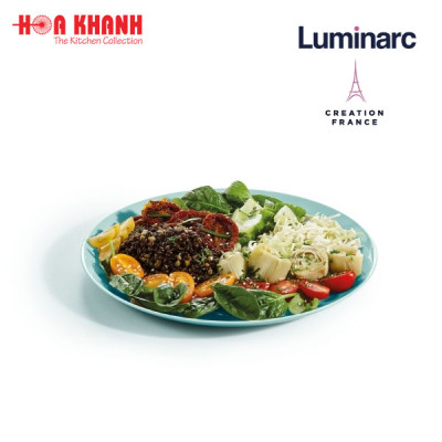 Đĩa Thủy Tinh Luminarc Diwali Light Turquoise 19cm cường lực, chịu nhiệt - 1 đĩa - P2613