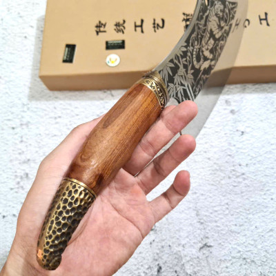 DAO BẾP - DAO THÁI CHẶT HOA VĂN HỔ DT150 ĐỘC 6996 topcomshop vn