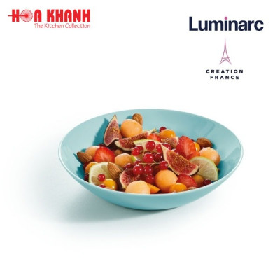 Đĩa Thủy Tinh Luminarc Diwali Light Turquoise 19cm đựng thức ăn, cường lực, chịu nhiệt - Bộ 3 đĩa - P2613