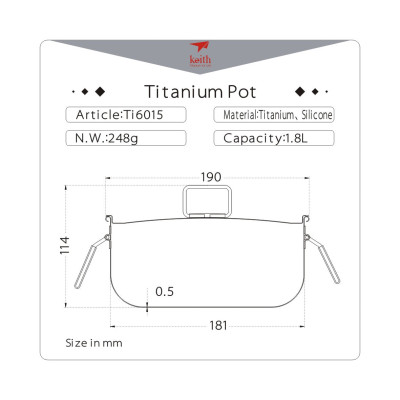 Nồi titanium KEITH Ti6015 1800ml