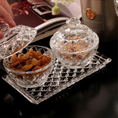 Đĩa pha lê 19cm Bohemia Hàng chính hãng