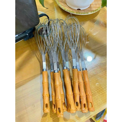 DỤNG CỤ ĐÁNH TRỨNG ĐÁNH BỘT THỦ CÔNG CÓ TAY CẦM GIẢ TRE - HENRYSA