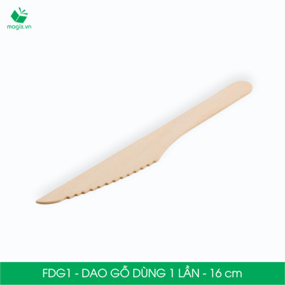 FDG1 - Combo 100 Dao gỗ dài 16 cm dùng 1 lần tiện lợi thân thiện môi trường