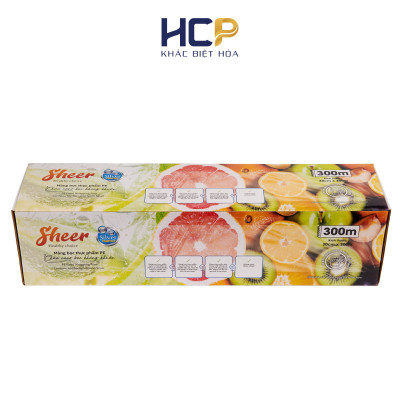 Hộp Màng Bọc Thực Phẩm PE Kháng Khuẩn 30cmX300m SATIS Phủ Nano Bạc An Toàn Cho Sức Khỏe Dùng Được Cho Lò Vi Sóng