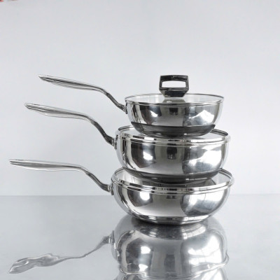 Chảo Sâu Lòng Inox 316 Đúc Liền Khối Hàn Quốc, size 20/24/26cm, Dùng Mọi Loại Bếp, Chống Dính Tự Thân
