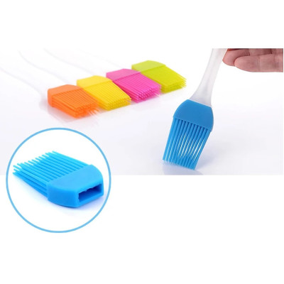 Cây Cọ Silicon Cán Trong Quét Dầu, Bơ, Kem Trang Trí Bánh - Chính Hãng (Giao màu ngẫu nhiên)