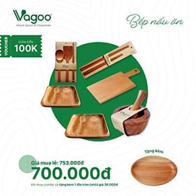 Combo Bếp Nấu Ăn - VAGOO - Làm Thủ Công Chống Thấm, Chống Ẩm Mốc, An Toàn Cho Sức Khoẻ