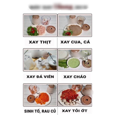 Máy xay thực phẩm nhà bếp  với 4 lưỡi dao siêu tốc nhỏ gọn và tiện lợi tiết kiệm thời gian 