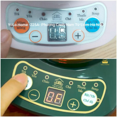 Cốc Chưng Yến, Hầm Cháo Đa Năng Kèm Đế Giữ Nhiệt - Cốc Hâm Nóng Có LED 6 Chế Độ Mẫu Mới 2021