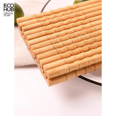 Đôi đũa tre tự nhiên ECOHUB dài 24cm (Bamboo Chopsticks)| EH069