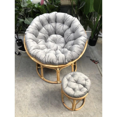 papasan đơn mây nhựa và mây thật
