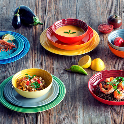 Set 6 đĩa Le creuset cầu vồng Hàng chính hãng