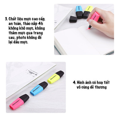 Combo bút dạ quang STABILO BOSS MINI 07 - 1 bút+1 ruột hồng (HL07-C1-56)