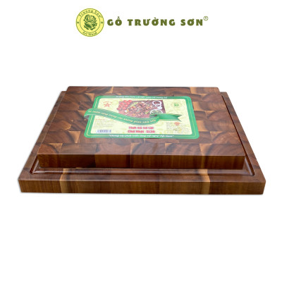 Thớt Gỗ Tràm Sớ Lật Sang Trọng Hình Chữ Nhật  - Thương hiệu Trường Sơn 