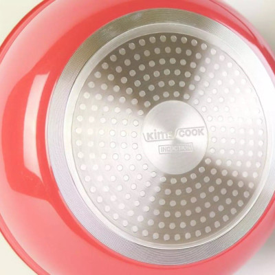 Tặng cặp nhấc nồi silicon cao cấp- Bộ nồi chảo đáy từ 3 món gồm 2 nồi 18-20cm, 1 chảo 24cm Easy Kimscook chống dính vân đá Hàn Quốc