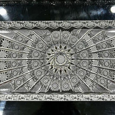 Đĩa chữ nhật pha lê BOHEMIA Arcade M57 NK 40cm