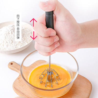 Dụng cụ đánh trứng ấn xoay tiện lợi Echo 26cm - Hàng nội địa Nhật Bản nhập khẩu chính hãng