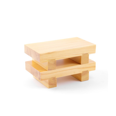 Khay để sushi bằng gỗ,  khay trang trí sushi có đế 