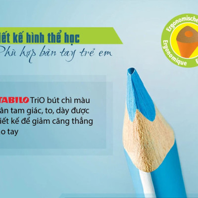 Bộ bút chì màu STABILO Trio Thick 203 - Hộp 15 màu (CL203-15S)