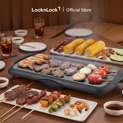 Bếp Nướng Điện LocknLock Electric Grill Pan EJG262BLK 2000W, Hàng Chính Hãng, Có Tay Cầm - JoyMall