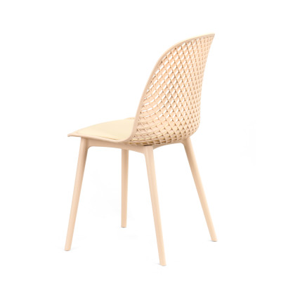 Ghế nhựa đúc tựa lưng đan lưới