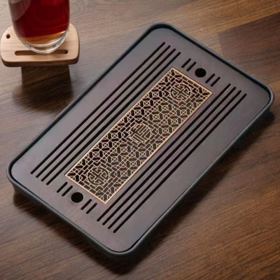 BỘ KHAY TRÀ NHẬT NÂU ĐEN PHONG CÁCH NHẬT BẢN CAO CẤP ( TẶNG DỤNG CỤ BƠM HÚT NƯỚC ,DUNG DỊCH - R -/ MH-ALK95 )