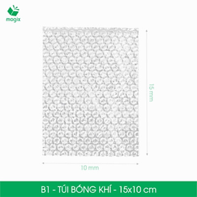 B1 - 15x10 cm - 100 Túi bóng khí chống sốc đóng hàng - Túi gói hàng, bọc chống sốc, xốp chống sốc