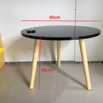 Bàn trà, bàn sofa tròn đen 60x45, bàn cafe phòng khách, bàn coffee, bàn gỗ cà phê