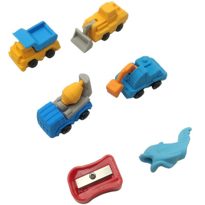 Bộ Dụng Cụ Học Tập Xe Công Trình Construction Truck - Little Tree GP8021-E (13 Chi Tiết)