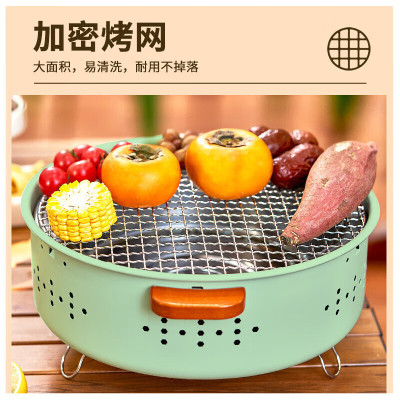 Bếp nướng than hoa cao cấp chất liệu thép chịu nhiệt tốt không gỉ dễ dàng sử dụng, an toàn, kèm vỉ