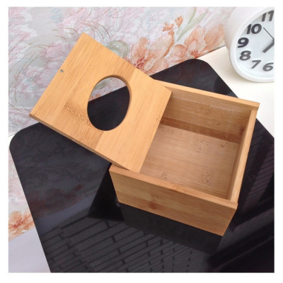 Hộp đựng giấy ăn bằng gỗ tre trúc tự nhiên kiểu mới dễ sử dụng