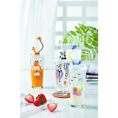 Ly Thủy Tinh Đổi Màu Có Nắp Luminarc Lille Scale Panda 425ml - Q3809