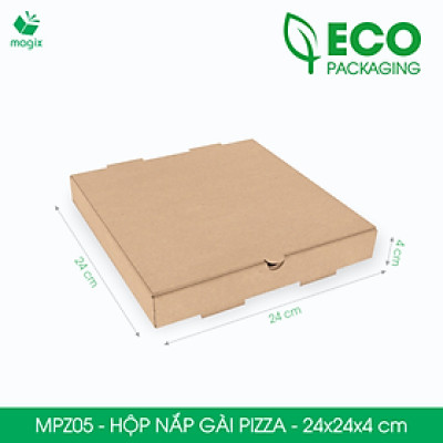 MPZ05 - 24x24x4 cm - 60 Hộp nắp gài pizza đa dụng - Hộp nắp gập, hộp carton gói hàng, hộp quà