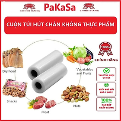 Bộ 2 cuộn túi hút chân không cao cấp 1 mặt nhám - cuộn dài 5m (có nhiều size kích thước khác nhau) - Hàng chính hãng