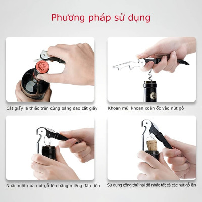 Dụng cụ mở nắp chai, mở rượu vang, khui hộp nhanh chóng và tiện lợi inox bền đẹp rất được ưa chuộng tại Nhật Bản - Pink parot