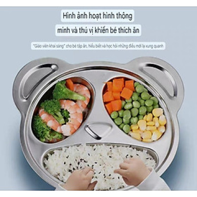 KHAY ĂN DẶM INOX 304 – NHIỀU HÌNH DỄ THƯƠNG CHO BÉ YÊU