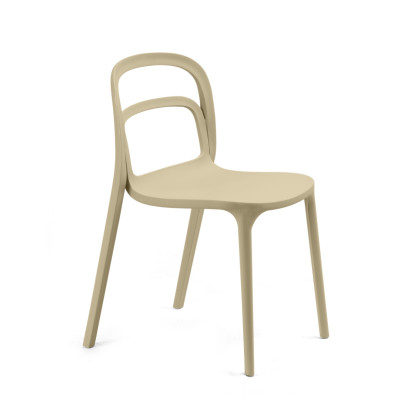 Ghế nhựa đúc liền khối có tựa lưng cách điệu