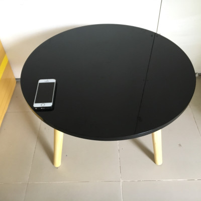 Bàn trà, bàn sofa tròn đen 60x45, bàn cafe phòng khách, bàn coffee, bàn gỗ cà phê