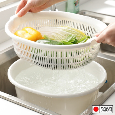 Bộ chậu và rổ dáng oval thương hiệu Sanada Seiko 5.3L - Hàng nội địa Nhật Bản | Made in Japan