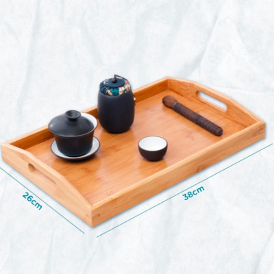 KHAY TRÀ GỖ TRE CAO CẤP CÓ TAY CẦM | KHAY TAY BẰNG