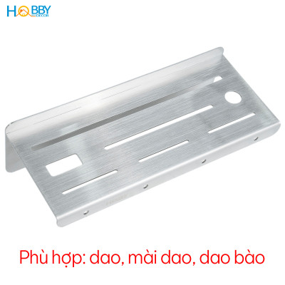 Kệ treo dao kéo Inox 304 có 4 móc treo dán tường Hobby home decor KDT
