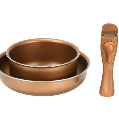 Bộ nồi chảo chống dính Visions tay cầm rời VS DTC-3/JP - Hàng chính hãng( Chỉ giao HCM)