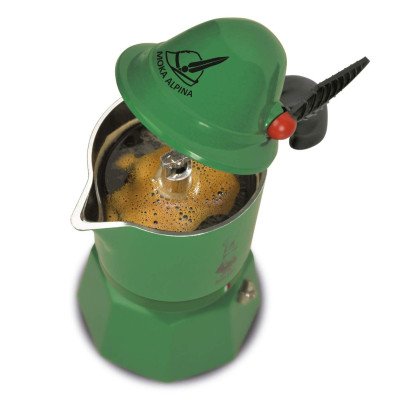  Ấm pha cafe Bialetti Moka Express Alpina - 3 tách/ lần ( không dùng cho bếp từ ) hàng chính hãng